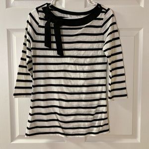 Loft stripped 3/4 sleeve top